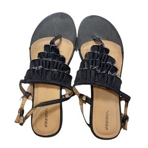 Xhilaration | Charcoal Denim Ruffle Distressed